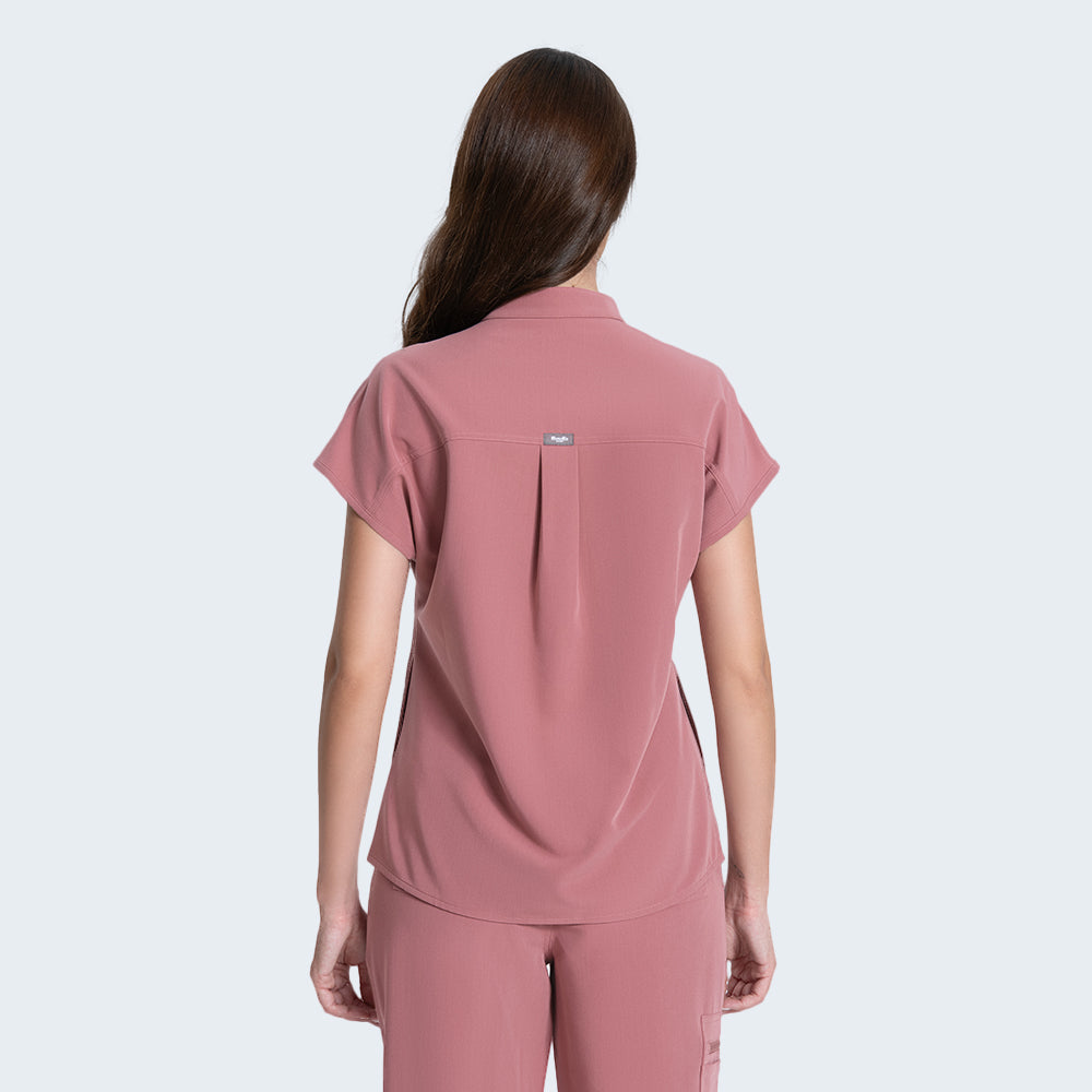 Women’s Stand Collar Scrub Set