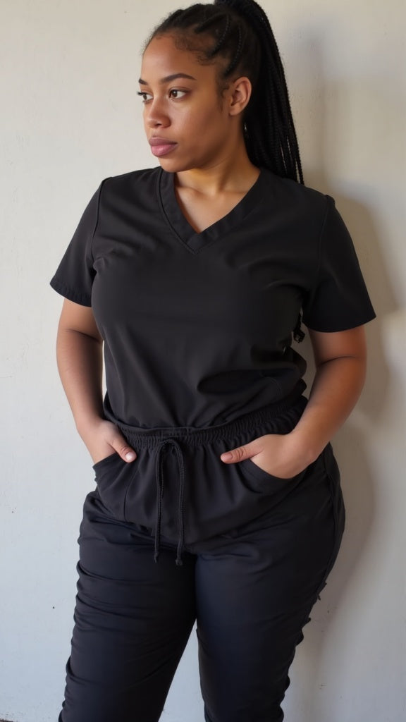 black scrubs
