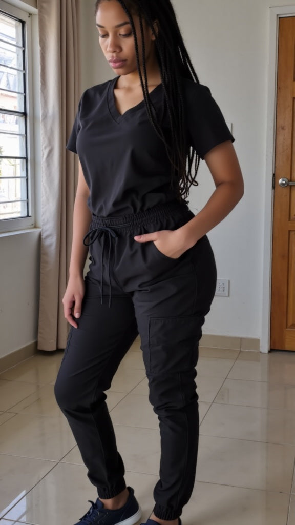 black scrubs