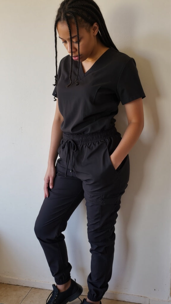 black scrubs