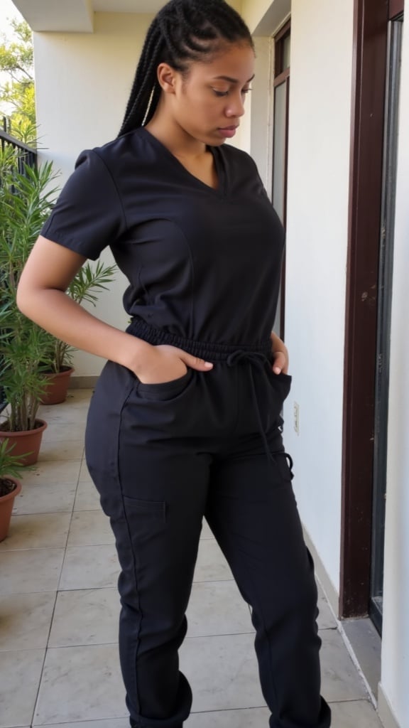 black scrubs