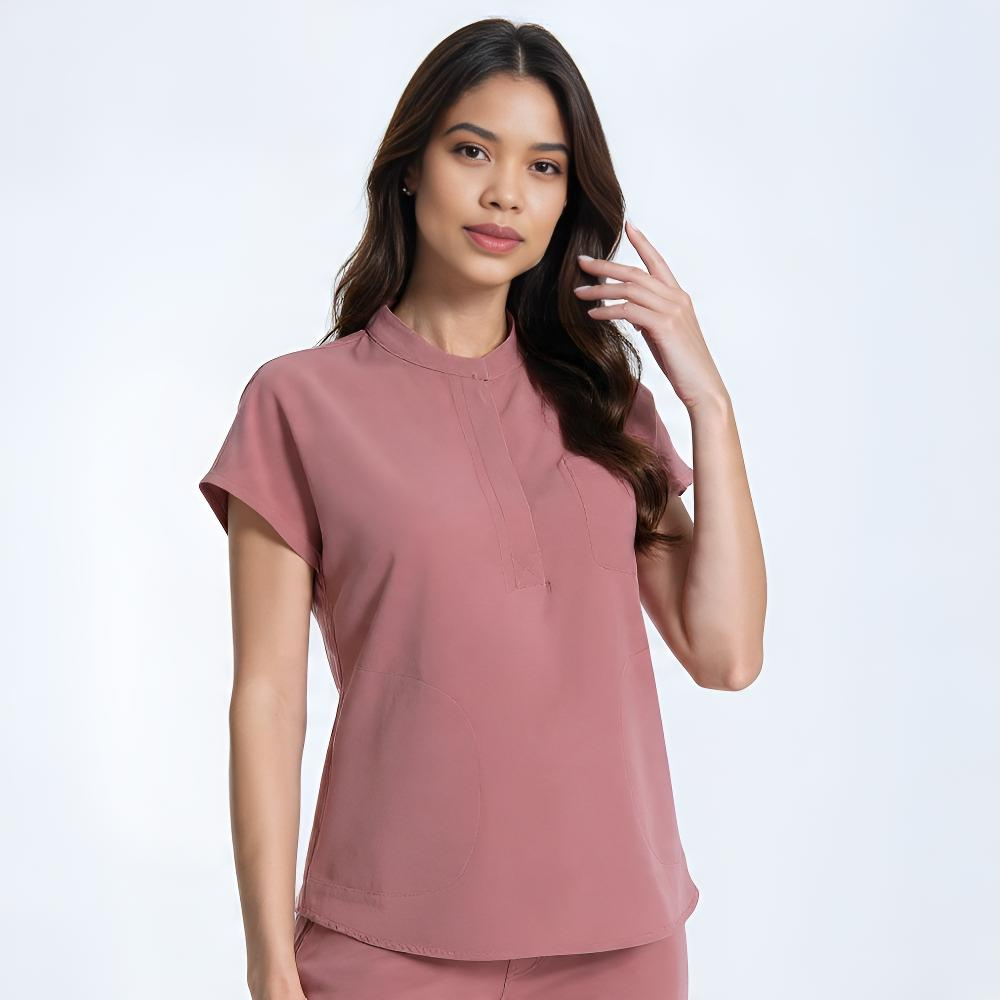 Women’s Stand Collar Scrub Set